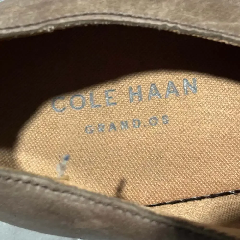 Cole Haan Mens Great Jones Plain Lace Up Oxford Shoes, Smoke/Ivory​